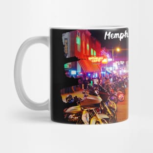 Photography of Beale Street Memphis Tennessee skyline blue clouded sky USA city break Mug